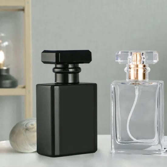 Empty perfume glass bottles